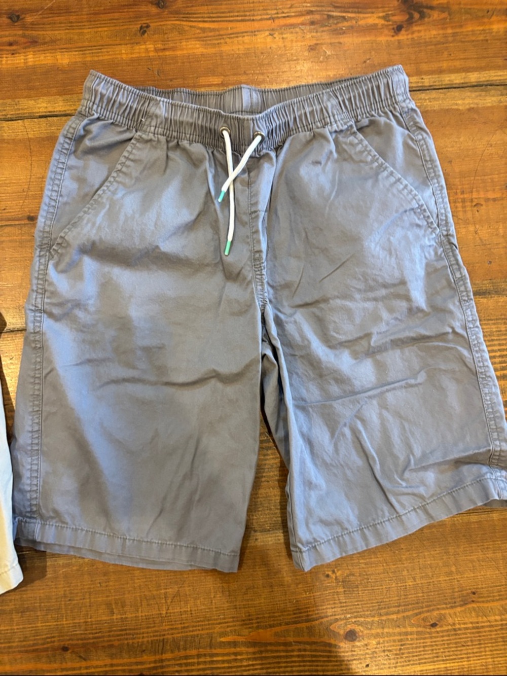 Cat & Jack Boys' Drawstring Shorts — Beige and Blue - Picture 6 of 7